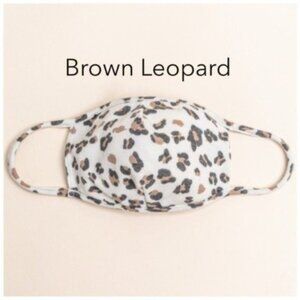 FACE MASK Washable Reusable Filter Pocket LEOPARD Fashion Protective